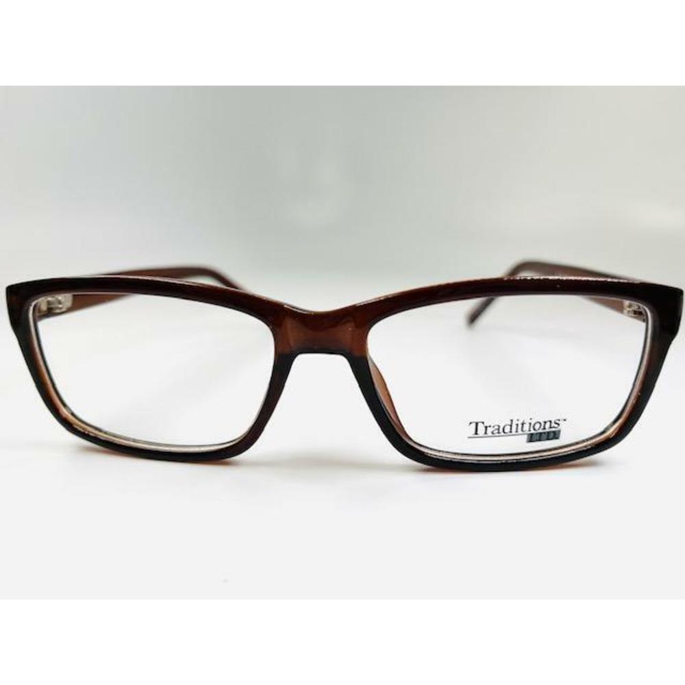 New TRADITIONS T-25 Col.10 Crystal Brown Eyeglasses 54/16/140